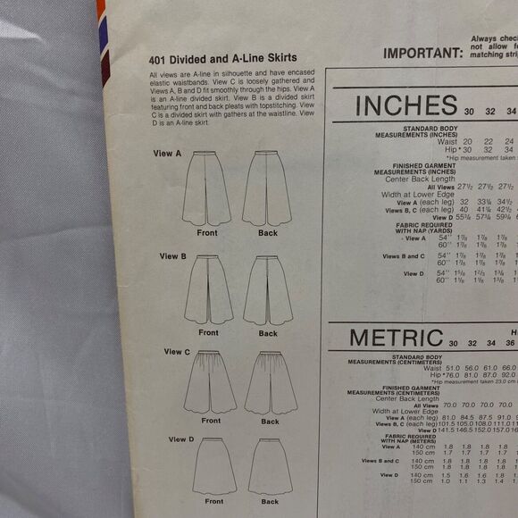 1981 Stretch and Sew Divided and A-Line Shirts Design Patterns By Ann Person - Picture 6 of 10